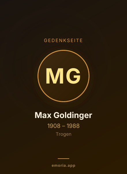 Gedenkportrait von Max Goldinger