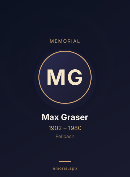Memorial portrait of Max Graser