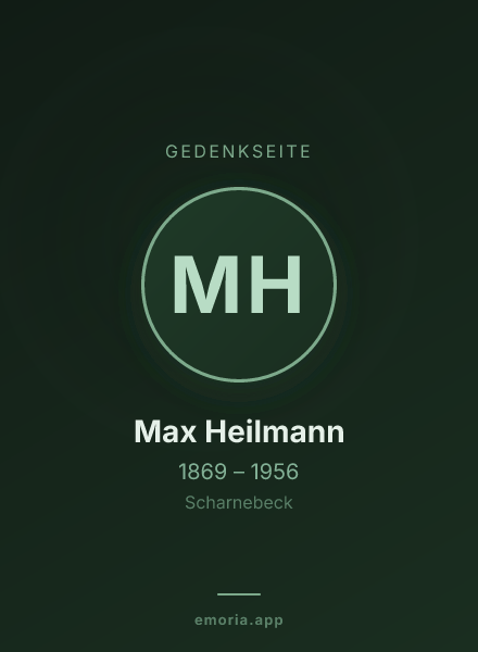 Gedenkportrait von Max Heilmann