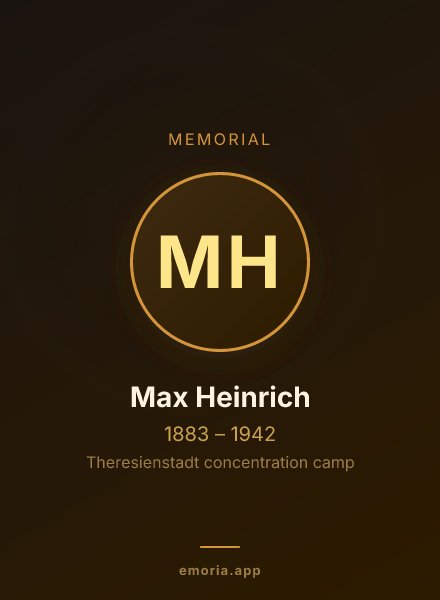 Memorial portrait of Max Heinrich