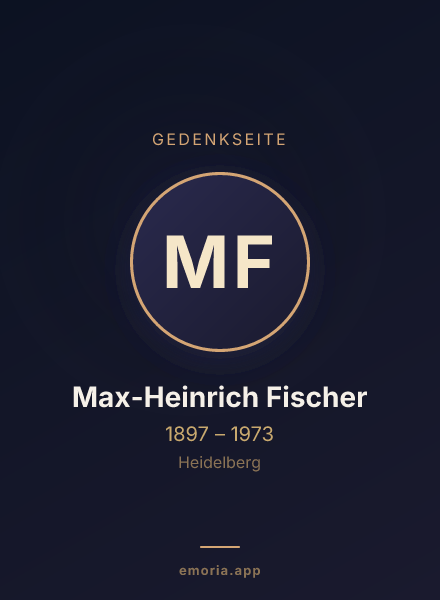 Gedenkportrait von Max-Heinrich Fischer
