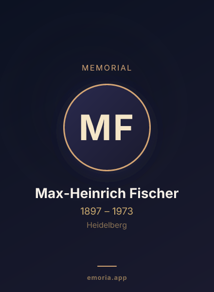 Memorial portrait of Max-Heinrich Fischer