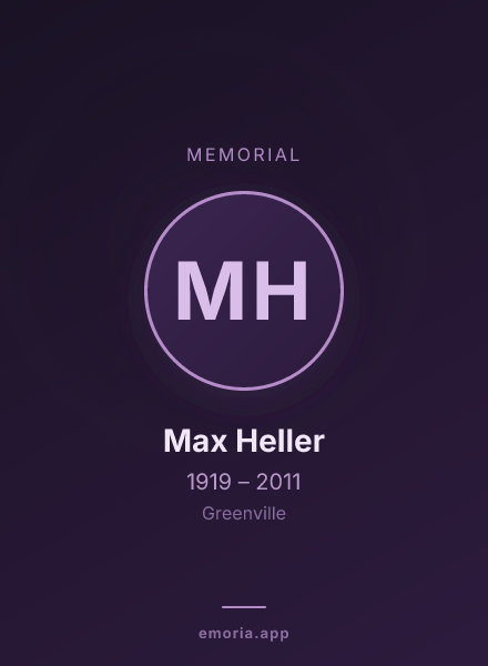 Memorial portrait of Max Heller