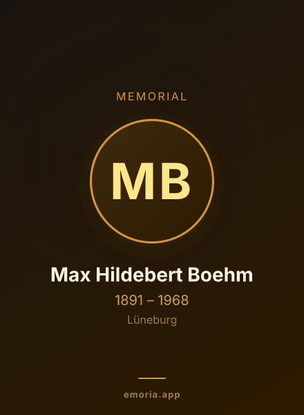 Memorial portrait of Max Hildebert Boehm