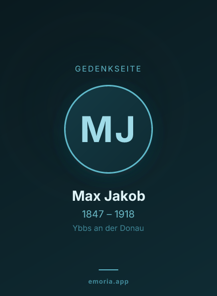 Gedenkportrait von Max Jakob