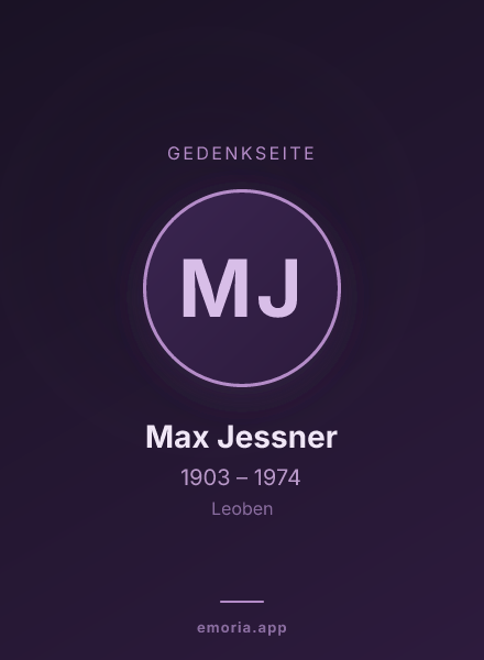Gedenkportrait von Max Jessner
