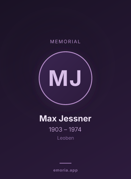 Memorial portrait of Max Jessner