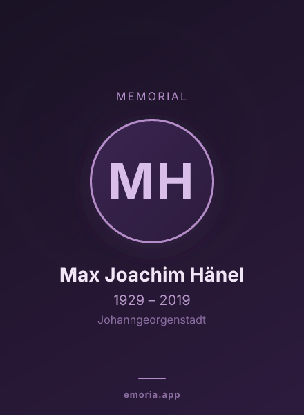 Memorial portrait of Max Joachim Hänel