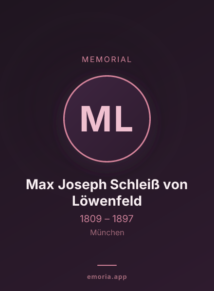 Memorial portrait of Max Joseph Schleiß von Löwenfeld