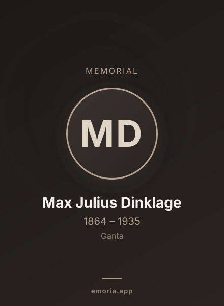 Memorial portrait of Max Julius Dinklage