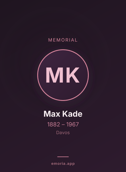 Memorial portrait of Max Kade