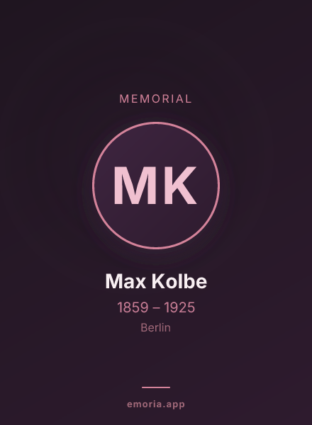 Memorial portrait of Max Kolbe