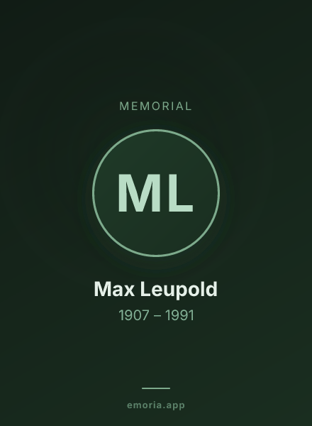 Memorial portrait of Max Leupold