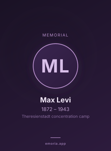 Memorial portrait of Max Levi