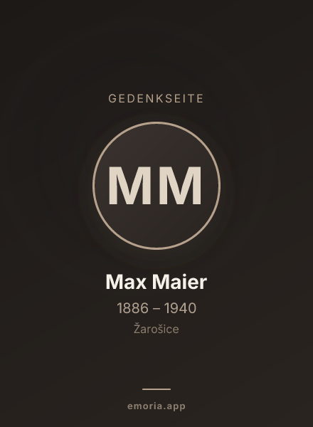 Gedenkportrait von Max Maier