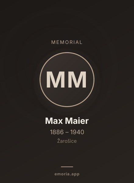 Memorial portrait of Max Maier