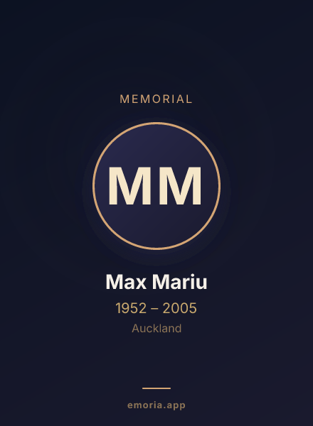 Memorial portrait of Max Mariu