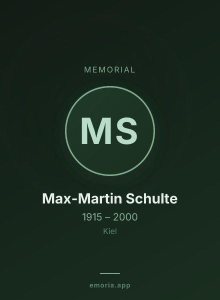 Memorial portrait of Max-Martin Schulte