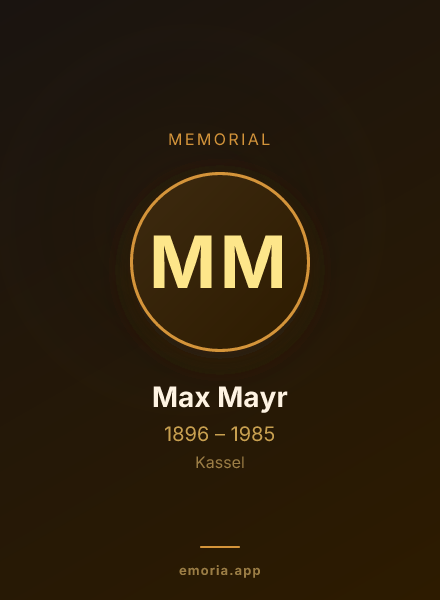 Memorial portrait of Max Mayr