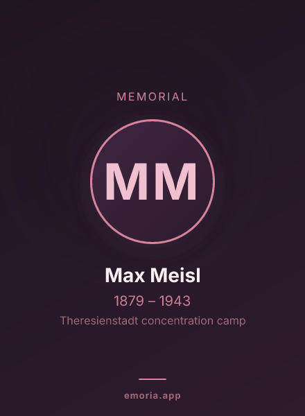 Memorial portrait of Max Meisl