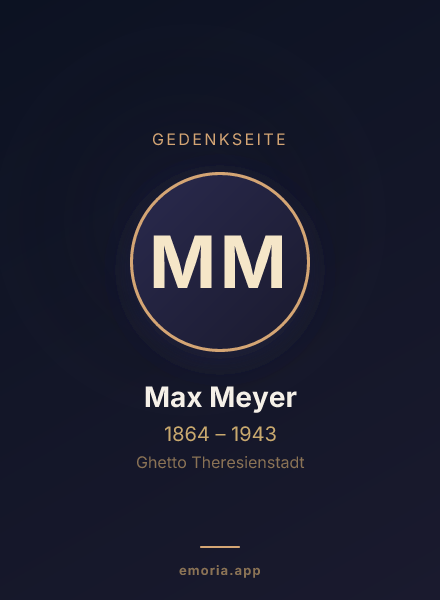 Gedenkportrait von Max Meyer