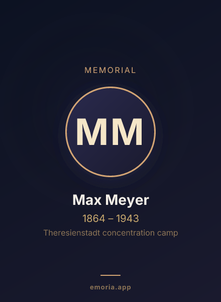 Memorial portrait of Max Meyer