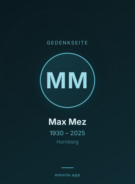 Gedenkportrait von Max Mez