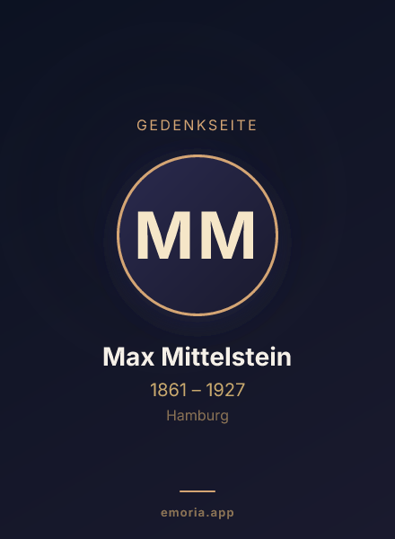 Gedenkportrait von Max Mittelstein