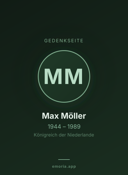 Gedenkportrait von Max Möller