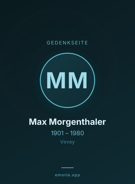 Gedenkportrait von Max Morgenthaler