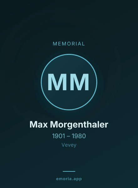 Memorial portrait of Max Morgenthaler