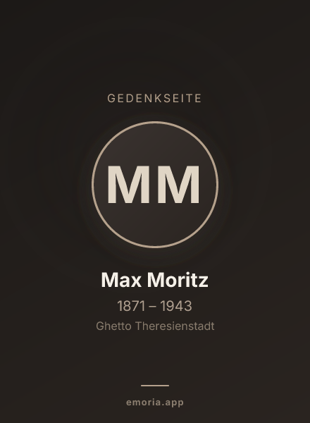 Gedenkportrait von Max Moritz