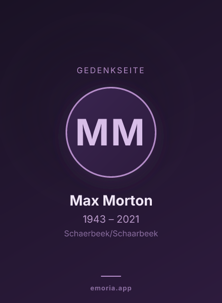 Gedenkportrait von Max Morton