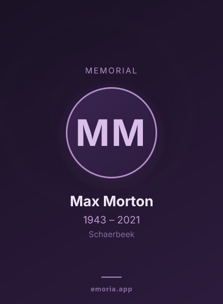 Memorial portrait of Max Morton