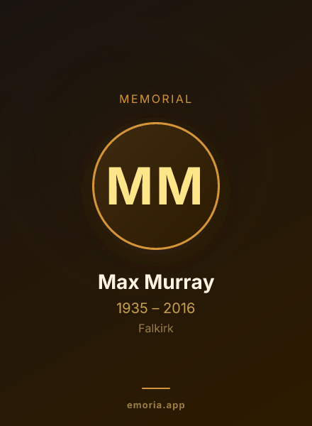 Memorial portrait of Max Murray