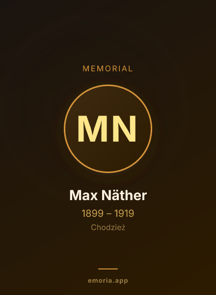 Memorial portrait of Max Näther