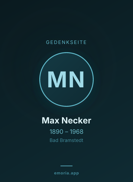 Gedenkportrait von Max Necker