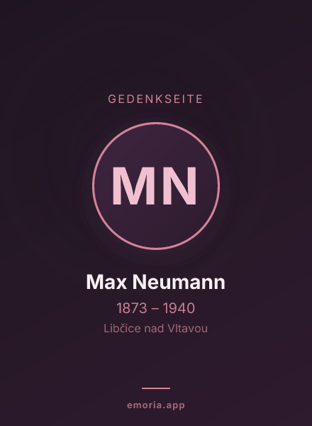 Gedenkportrait von Max Neumann