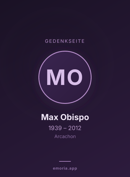 Gedenkportrait von Max Obispo