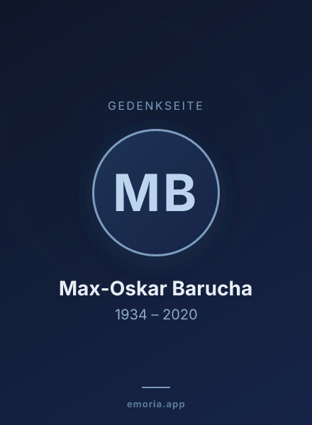 Gedenkportrait von Max-Oskar Barucha