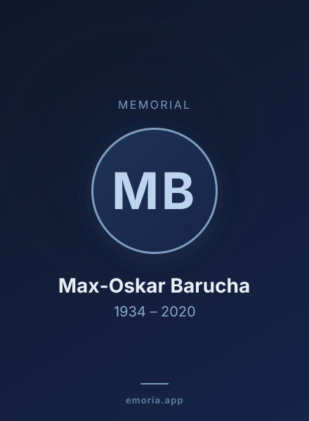 Memorial portrait of Max-Oskar Barucha