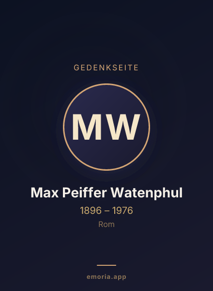 Gedenkportrait von Max Peiffer Watenphul