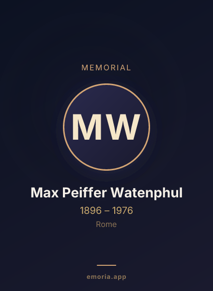 Memorial portrait of Max Peiffer Watenphul