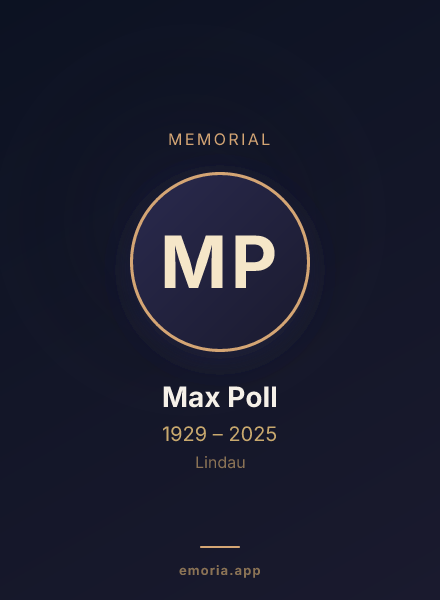 Memorial portrait of Max Poll