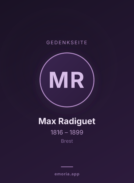 Gedenkportrait von Max Radiguet
