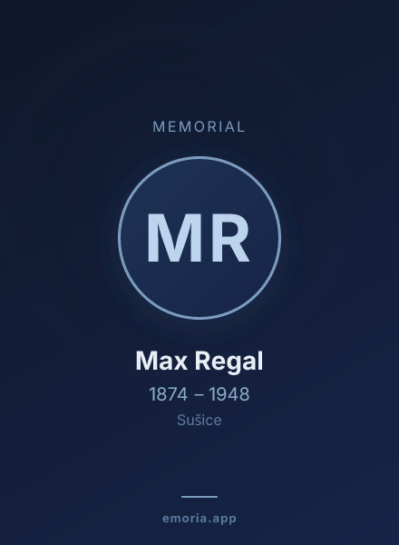 Memorial portrait of Max Regal
