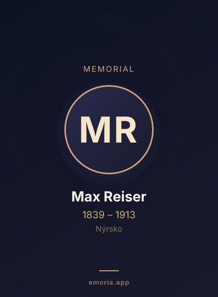 Memorial portrait of Max Reiser