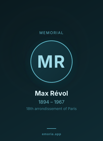 Memorial portrait of Max Révol
