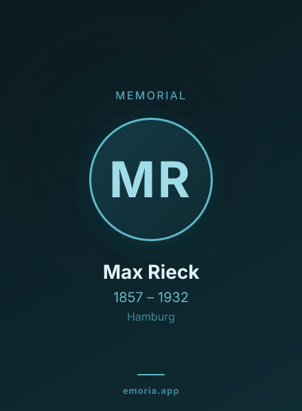 Memorial portrait of Max Rieck