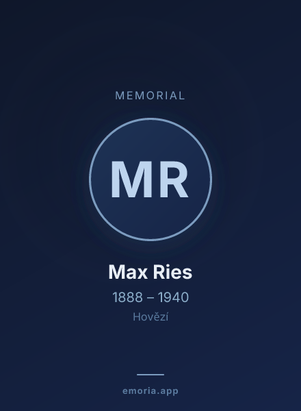 Memorial portrait of Max Ries
